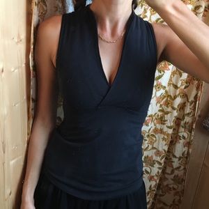 Lulu lemon black top with built in bra